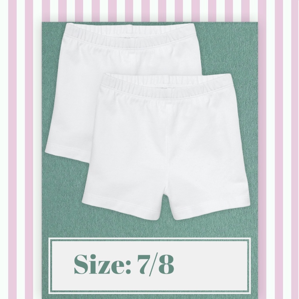 Children's Place Girl's White Bike Shorts Two Pack